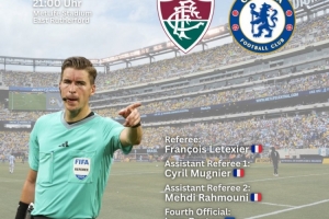 官方：法国名哨弗朗索瓦-莱特西耶将吹罚弗鲁米嫩塞vs切尔西